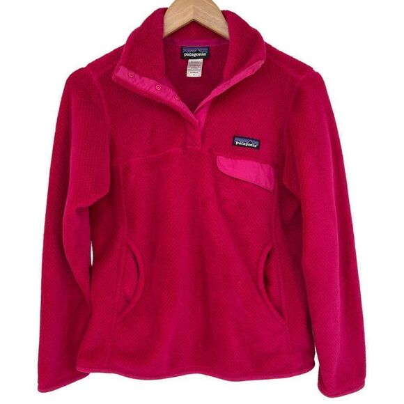 Patagonia Retool Snap T Fleece Pullover Top Outdoor Fuchsia Women Small STY25442 - Picture 1 of 10